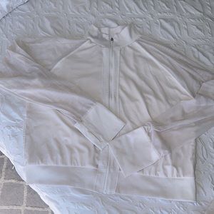 ZYIA white sheer sleeve jacket